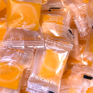 Апельсин кубики желейные